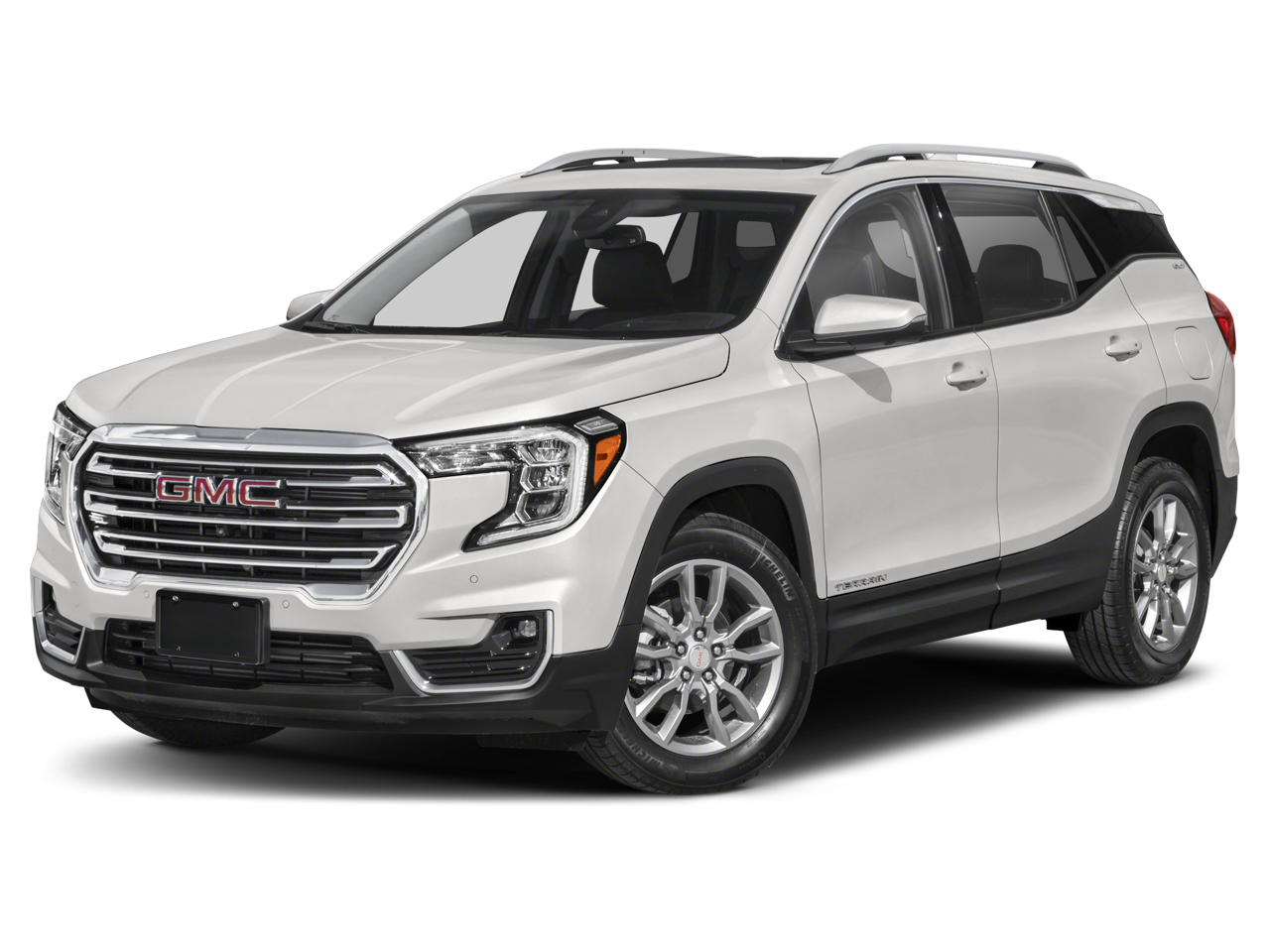 2024 GMC Terrain SLE in Ebony Twilight Metallic — front three-quarter view