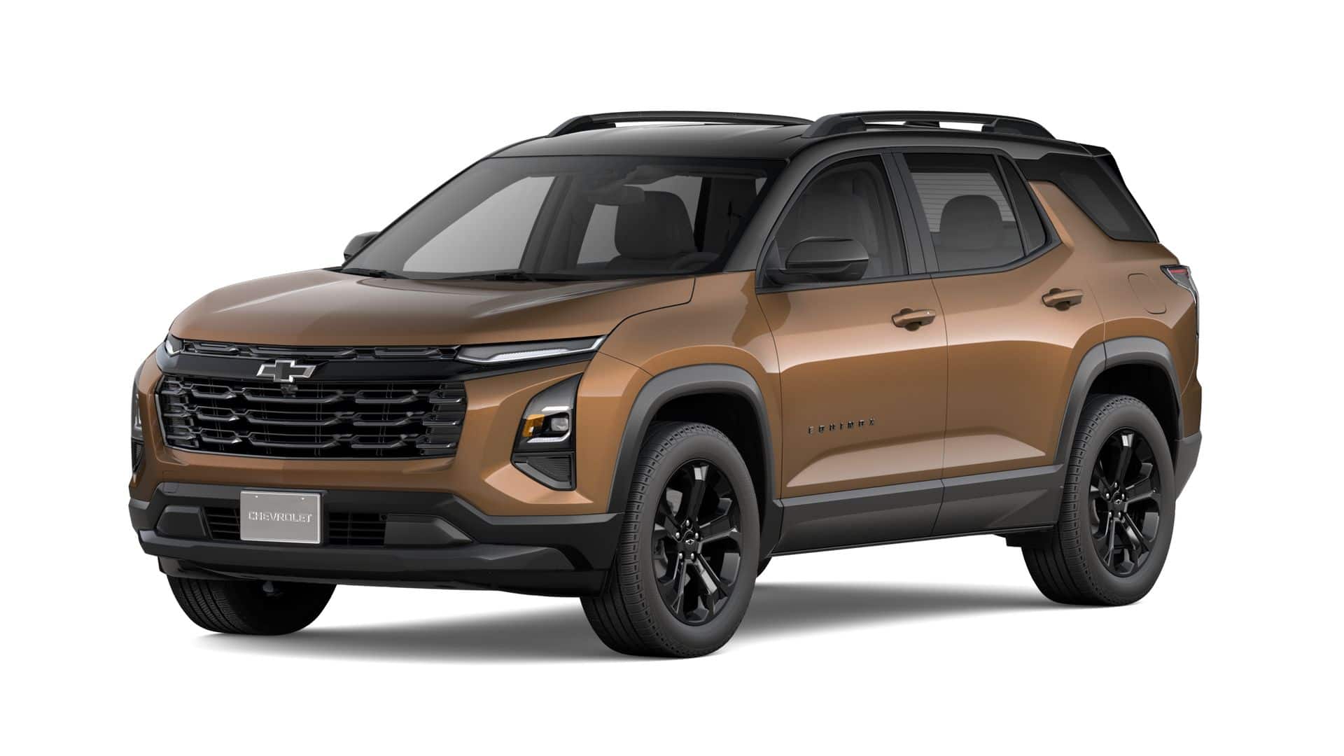 2027 Chevrolet Equinox LT in Autumn Harvest Metallic — front three-quarter view