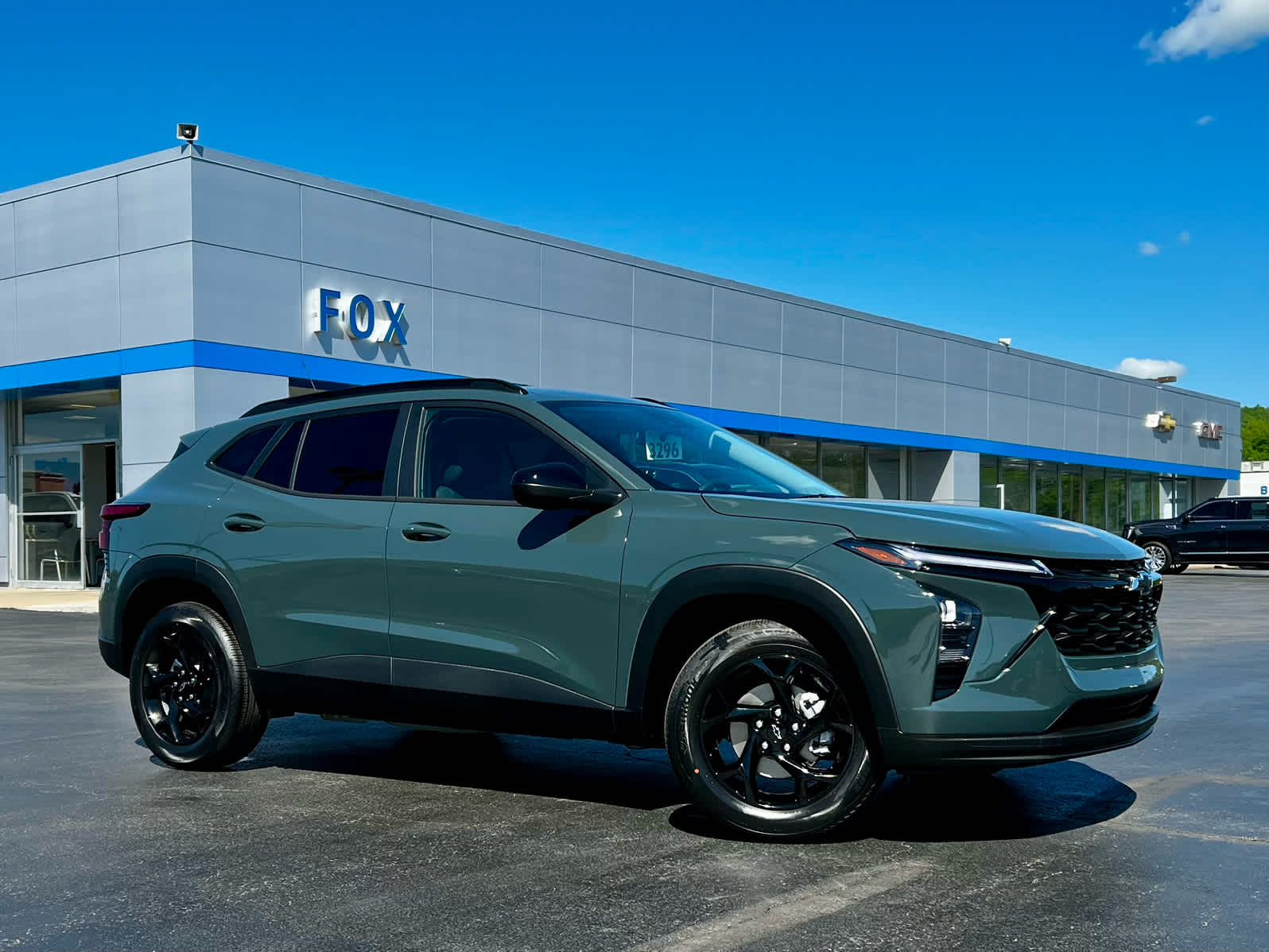 2026 Chevrolet Trax LT in Cypress Gray — front three-quarter view